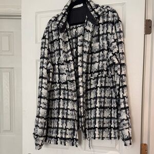 MNML Black and White Checkered Women's Blazer